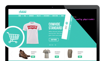 E commerce website with corporate designs